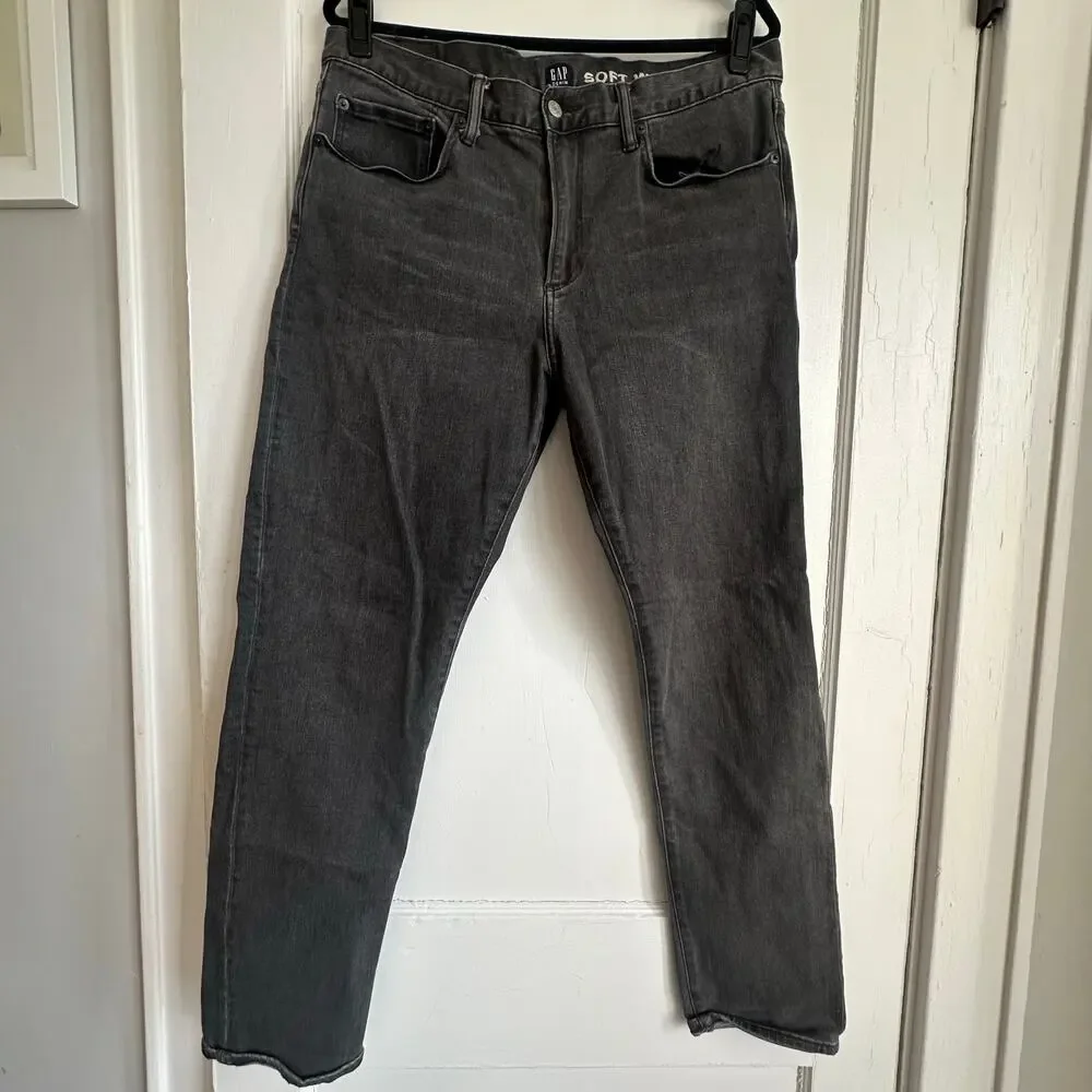 Gap Men’s Slim Soft Denim Jeans 36x32 Silver Gray - Picture 4 of 14